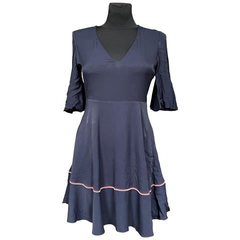 Tommy Hilfiger Abito Al Ginocchio Elegante Comodo Blu Navy 36 - Foto 1
