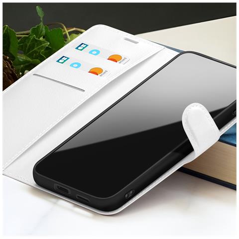 Custodia A Portafoglio Per Samsung A42 5g Con Supporto E Linguetta Magnetica, Bianco - Foto 5