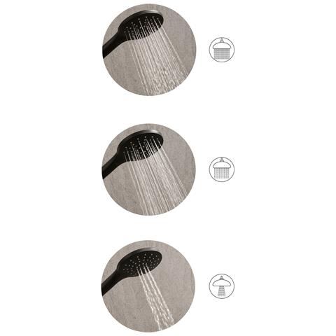 Kit Doccia Con Soffione E Flessibile Iquira 4 Funzioni Nero - Foto 2