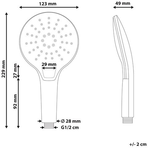 Kit Doccia Con Soffione E Flessibile Iquira 4 Funzioni Nero - Foto 7