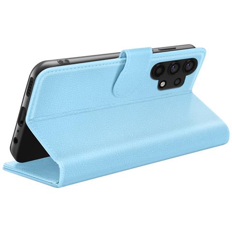 Custodia A Portafoglio Per Galaxy A32 4g Con Supporto E Linguetta Magnetica, Azzurro - Foto 5