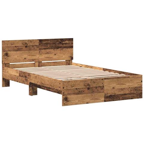 Struttura letto con testata Legno vecchio 120 x 190 cm - Foto 1