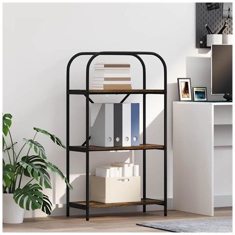 Libreria Rovere fumo 60 x 30 x 109 cm Legno multistrato - Foto 2