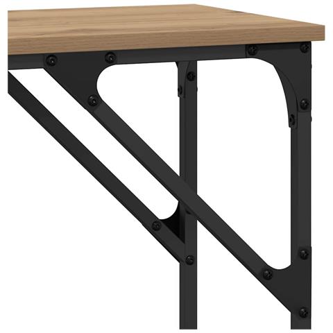 Tavolo consolle rovere artigianale 140 x 29 x 75 cm - Foto 9
