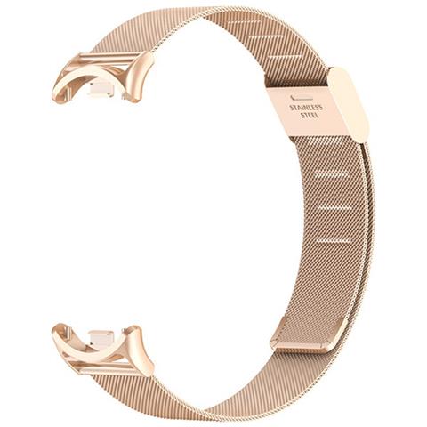 Cinturino In Metallo Compatibile Con Xiaomi Mi Band 8/9/10 - Design A Molla Pinkgold - Foto 1