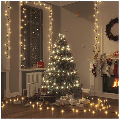 Lusso Casadino -  Stringa Di Luci 2000 Led Interni Esterni 200m Ip44 Bianco Caldo - Foto 7