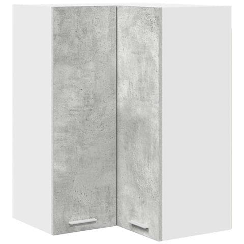 Armadio pensile Riga Grigio Cemento e Bianco 57 x 57 x 80 cm - Foto 1