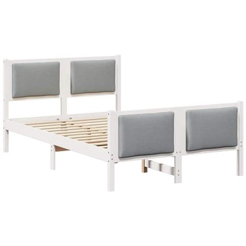 Struttura del letto Grigio chiaro 120 x 190 cm Tessuto - Foto 1