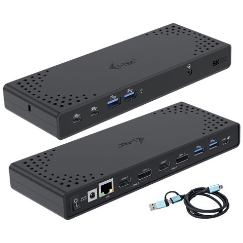CADUA4KDOCKPDL2UK replicatore di porte e docking station per laptop Cablato USB 3.2 Gen 1 (3.1 Gen 1) Type-C Nero - Foto 1
