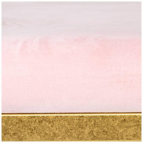 Sgabello In Velluto Rosa E Metallo Oro 112,5x49x53h - Foto 5