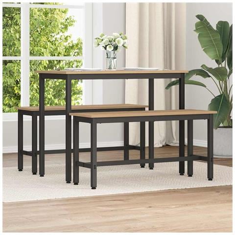 Panchina da pranzo 2 pcs Rovere artigianale - Foto 2