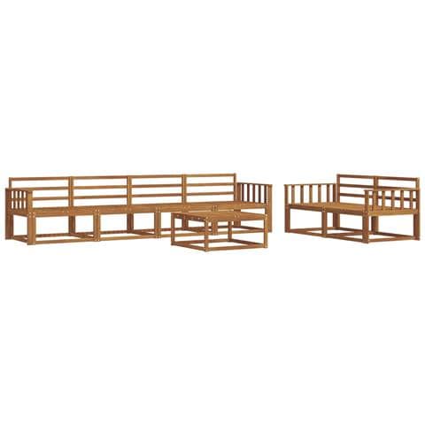 Set di divani da esterno 7 pcs Naturale - Foto 1