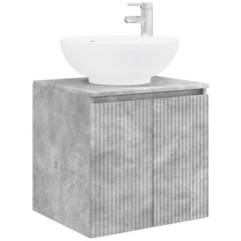 Mobile Lavabo da Parete Grigio Cemento 49,5 x 44,5 x 65 cm - Foto 1
