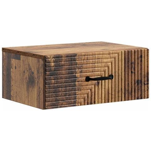 Mobiletto da notte a muro Legno antico 49 x 34,5 x 20 cm - Foto 1