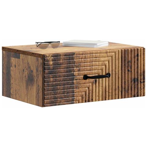 Mobiletto da notte a muro Legno antico 49 x 34,5 x 20 cm - Foto 2