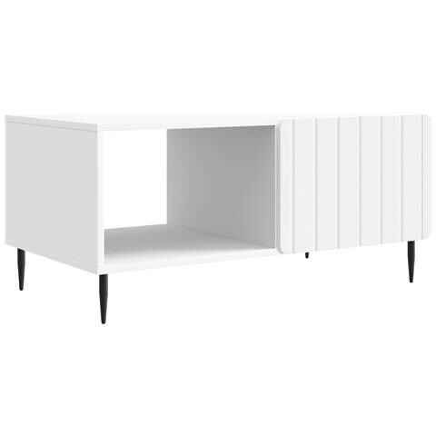 Tavolino da salotto Bianco 90 x 50 x 40 cm Legno ingegnerizzato - Foto 1