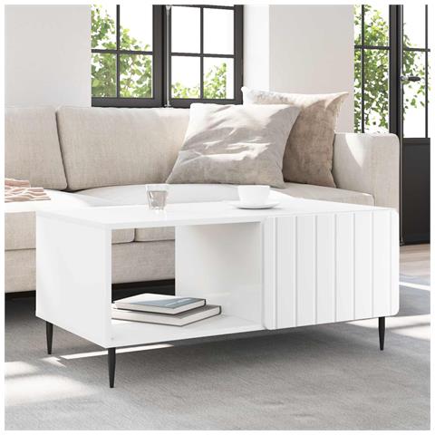 Tavolino da salotto Bianco 90 x 50 x 40 cm Legno ingegnerizzato - Foto 2