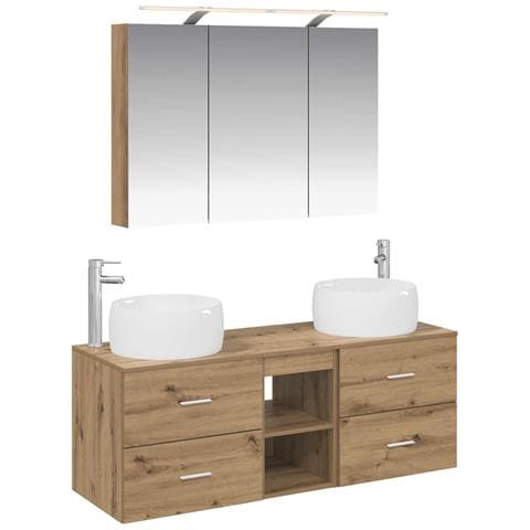 Set di mobili per il bagno 4 pcs Rovere Artigianale - Foto 1