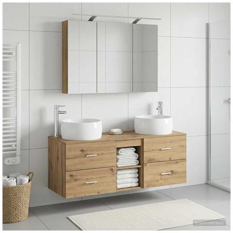 Set di mobili per il bagno 4 pcs Rovere Artigianale - Foto 2