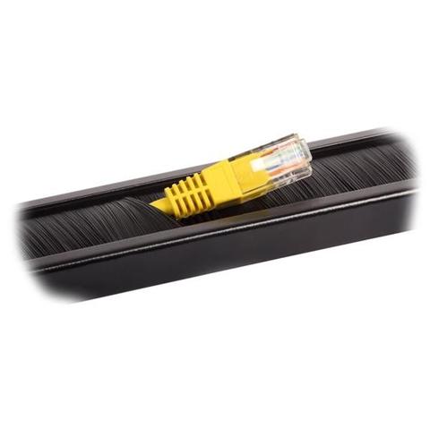 I-CASE PSC-NE - Pannello Passacavi 1U Forato con Spazzola Nero - Foto 2