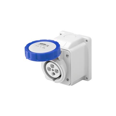 Presa Fissa Da Parete A 10° Stagna Ip67 2p+t 16a 200 250v 50/60hz 6h Cablaggio A Vite - Foto 3