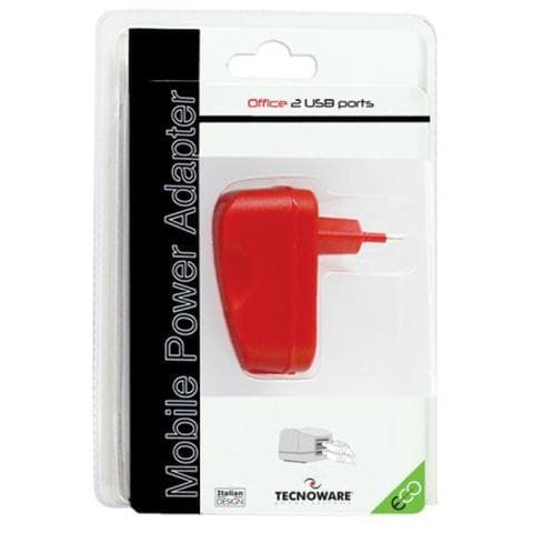 ALIMENTATORE USB da CASA 2P SOS FAM16295 Rosso Out: 1x1A +1x2,1A In: 100/240Vac - Foto 2
