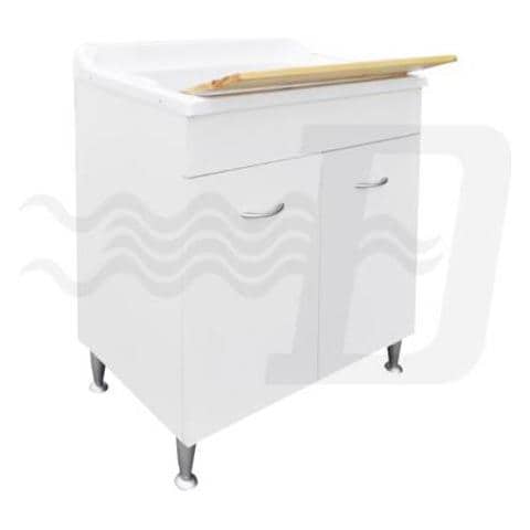 Dianhydro Lavatoio Con Mobile E Tavola In Legno 50x80
