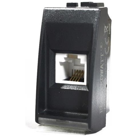3 Connettori Rj 11 Telefonico Nero Compatibile Btcino Living - Foto 1
