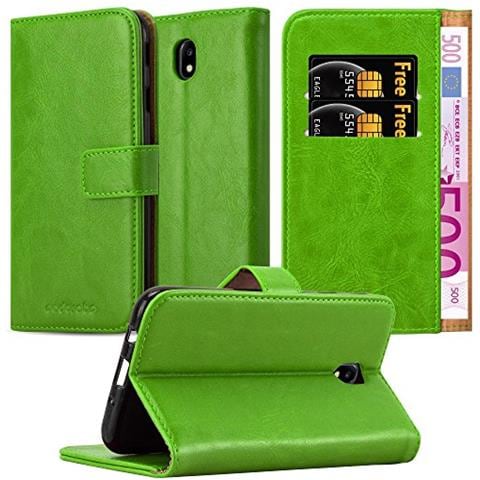 Custodia Compatibile Con Samsung Galaxy J7 2017 In Verde Erbe - Coperchio Protettiva Con Chiusura Magnetica, Funzione Stand E Tasca Per Le Carte - Foto 1