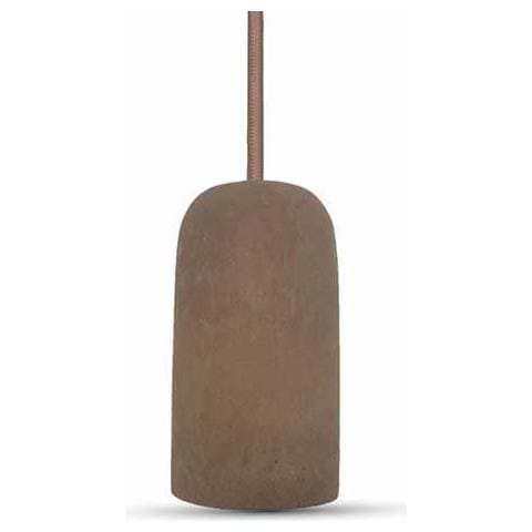 V-tac Vt-7668 Lampadario Pendente 1mt E27 In Calcestruzzo Ø50mm Ip20 Marrone - Sku 3749 - Foto 1