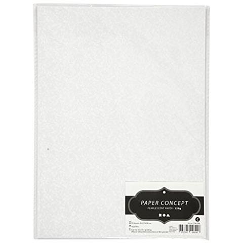, Carta Madreperlata, 21 X 30 Cm, 10 Fogli, Colore: Bianco - Foto 3