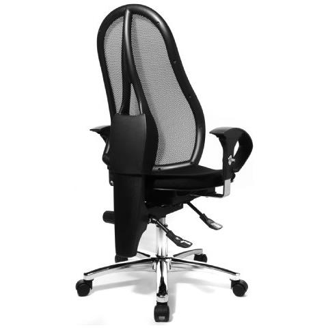 , St19ug20, Sedia Girevole Da Ufficio Con Braccioli Regolabili In Altezza Sitness 15, Nero (nero)  - Foto 2