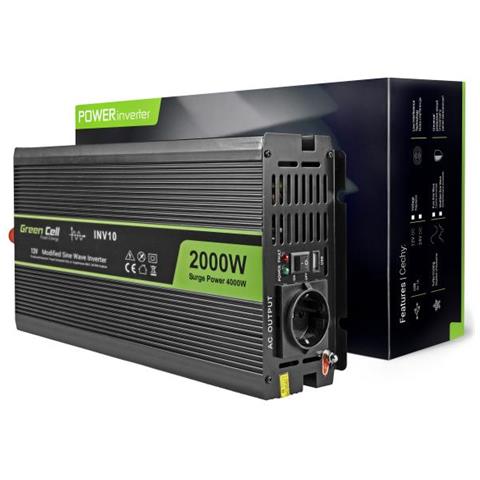 Inv10 Adattatore E Invertitore Auto 2000 W Nero - Foto 1
