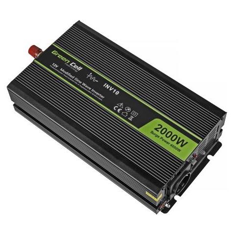 Inv10 Adattatore E Invertitore Auto 2000 W Nero - Foto 3