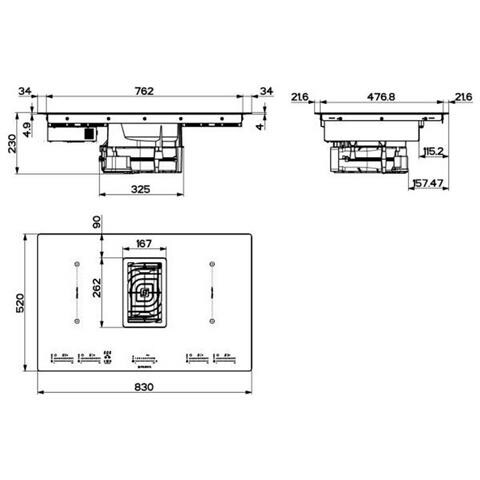Piano Cottura A Induzione 83cm 4 Fuochi 3700w Nero - 6837071 - Foto 4
