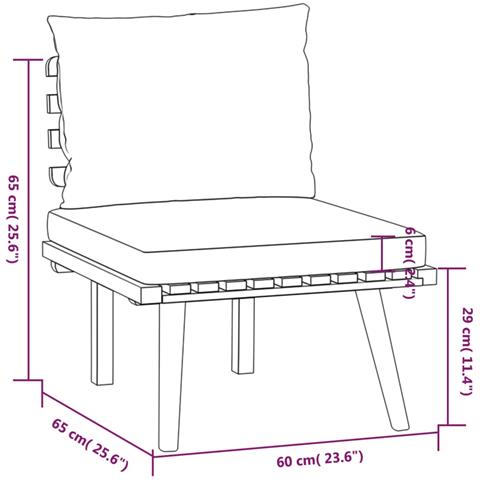 Set Divani Da Giardino 6 Pz Con Cuscini In Massello Di Acacia - Foto 7