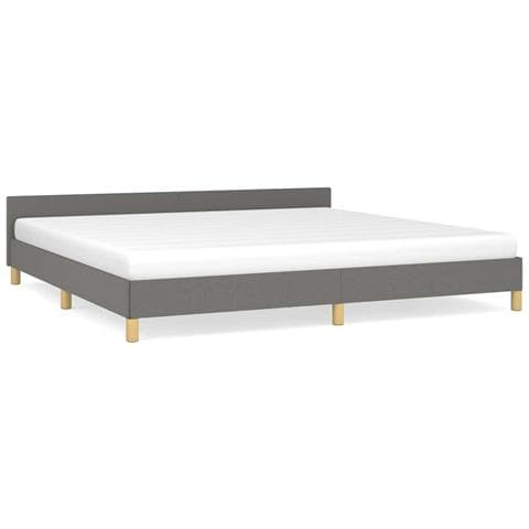 Giroletto senza Materasso Grigio Scuro 200x200 cm Tessuto - Foto 1