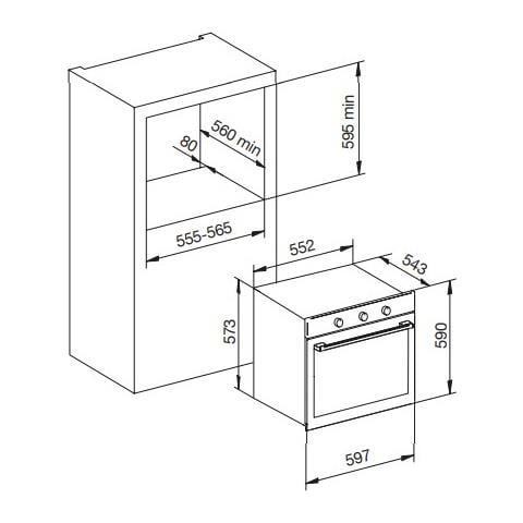 Forno Elettrico da Incasso GFT64SA-S3 Capacità 64 L Multifunzione Ventilato Potenza 2560 W Colore Sabbia - Foto 4