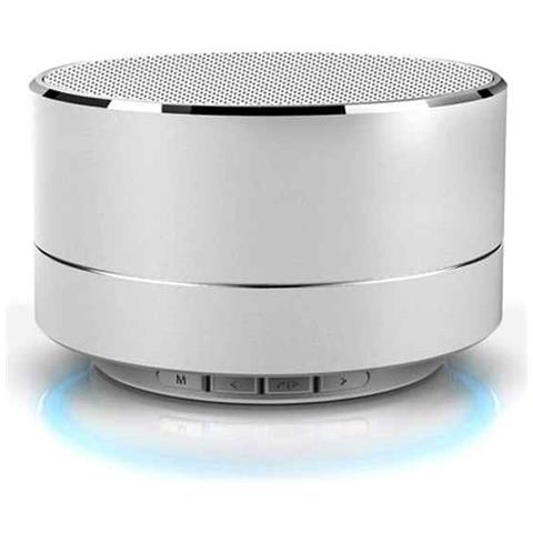 Marlin Altoparlante Portatile a LED Potenza 3W Bluetooth - Argento - Foto 1