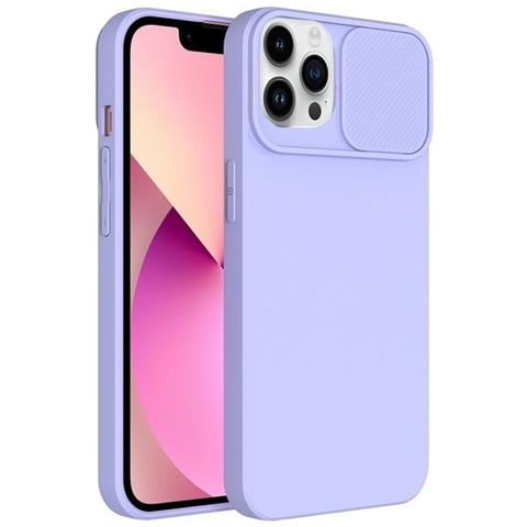 Custodia Tpu Silicone Slide Cover Case Per Apple Iphone 14 Pro Max Lilla - Foto 1