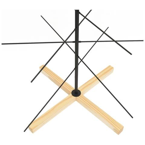 Albero di Natale in Metallo con Base in Legno Nero 180 cm - Foto 2