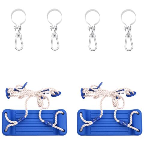 Seggiolini Per Altalena Con Corde 2 Pz Blu 38x16 Cm Pe - Foto 1