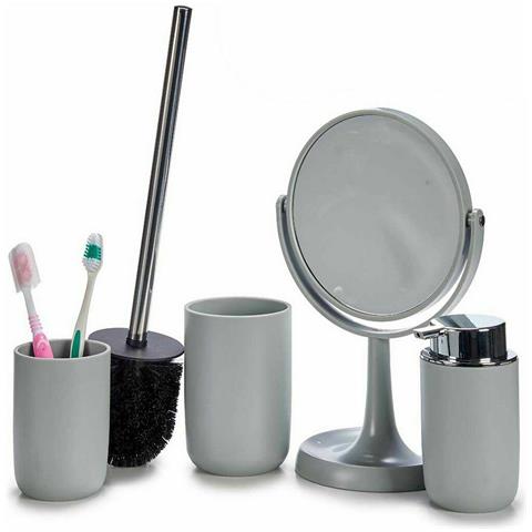 Set Da Bagno Grigio Polipropilene (6 Unità) - Foto 4