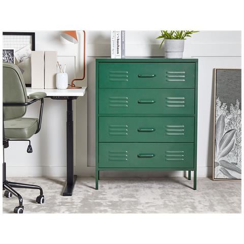 Cassettiera Enago Metallo Verde Scuro - Foto 1