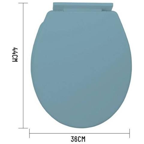 Trade Shop - Copriwater Universale In Plastica Super Resistente 44x36cm Colore Azzurro 59104 - Foto 1