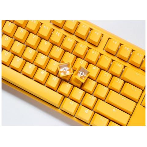 One 3 Yellow TKL tastiera Gaming USB Tedesco Giallo - Foto 2