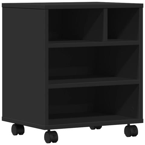 Supporto Per Stampante Con Ruote Nero 41x32x48 Cm - Foto 2
