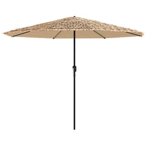 Ombrellone Giardino Con Palo In Acciaio Marrone 388x388x248 Cm - Foto 3