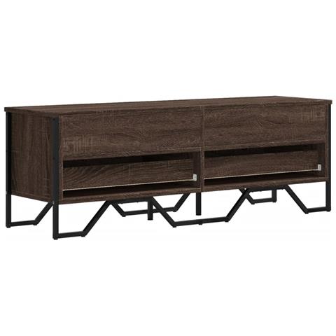 Mobile Porta Tv Rovere Marrone 122x34x41cm In Legno Multistrato - Foto 2