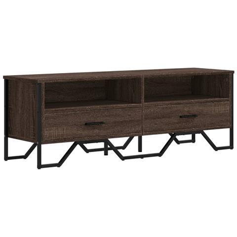 Mobile Porta Tv Rovere Marrone 122x34x41cm In Legno Multistrato - Foto 1